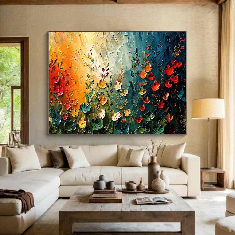 sunset field flower garden design 3